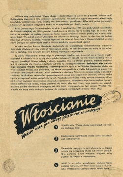 Niemieckie wezwanie do wypełniania kontyngentów, 1941 r. [ze zbiorów AP w Kielcach].